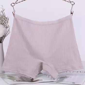 Женские хлопковые трусы-боксеры с высокой талией 2024 года, большой размер, чистый хлопок, прошитый нитью MM200, шорты. XL [36-48kg]