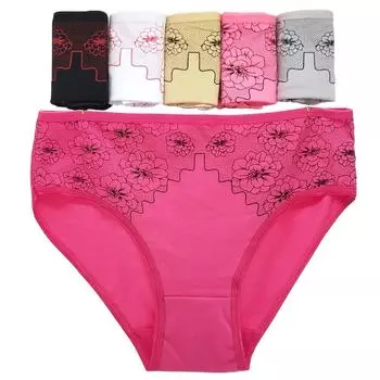 Женские хлопковые трусы, сексуальные трусики с принтом, модное дышащее нижнее белье, женское нижнее белье средней посадки, нижнее белье, 6 шт./лот 2XL