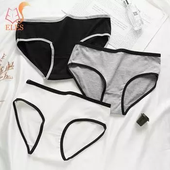 Женские хлопковые трусы средней талии, мягкие, дышащие, приятные для кожи, утягивающие бедра, нижнее белье, трусики XL чёрный