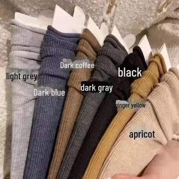 Женские хлопковые ворсовые носки в ретро-японском стиле — однотонные, плотные, универсальные для любого сезона. One Size