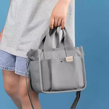 Женские холщовые сумки в японском стиле, повседневная сумка-мессенджер большой вместимости, женские простые универсальные сумки-шопперы через плечо (20cm<Max Length<30cm)