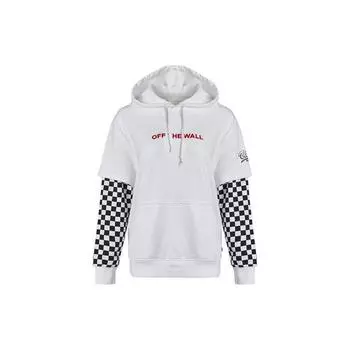 Женские худи с вышитым логотипом Vans в шахматном порядке, белые топы VN0A4UTNWHT M
