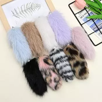 Женские и Девочки Имитация Лисий Хвост Пушистые Брелоки Держатели Модные Полиэстер Креативные Подвески Сумки Украшения Подарочные Аксессуары