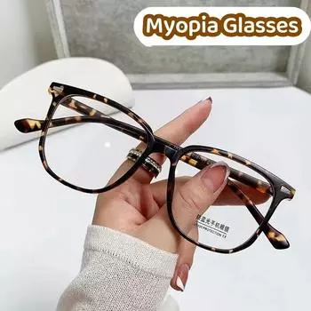 Женские и мужские антисиние сверхлегкие очки для близорукости унисекс, роскошный дизайн, очки для близорукости, винтажные очки по рецепту, диоптрии 0