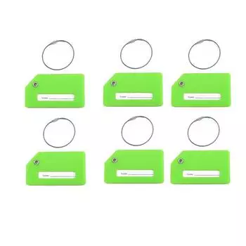 Женские и мужские дорожные аксессуары Силиконовые багажные бирки Чемодан Имя ID Адрес Держатель Багажная бирка Унисекс Этикетка one size бирюзовый зеленый