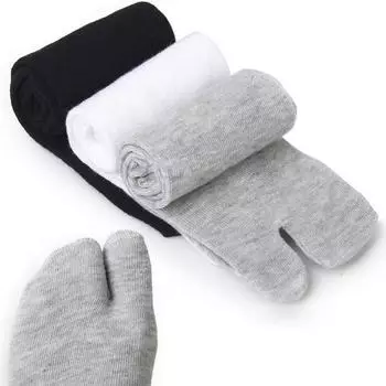 Женские и мужские кимоно, шлепанцы, сандалии с раздельным носком, таби, ниндзя, гета, носки чёрный