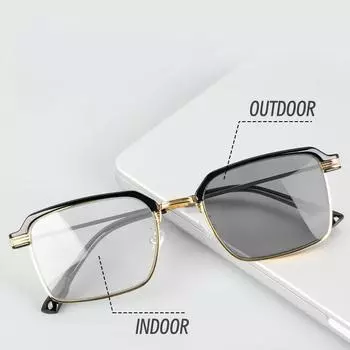 Женские и мужские очки в полуоправе, фотохромные очки для близорукости, новые очки для близорукости с защитой от синего света в металлической оправе от 0 до -4,0 0