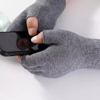 Женские и мужские перчатки из кашемира с полупальцами, короткие шерстяные вязаные варежки на запястье, зимние теплые унисекс шерстяные эластичные перчатки без пальцев Elastic