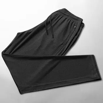 Женские и мужские повседневные однотонные с завязками на талии для тренировок и занятий в спортзале с карманами на молнии XL чёрный