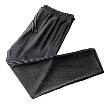 Женские и мужские повседневные однотонные с завязками на талии для тренировок и занятий в спортзале с карманами на молнии L чёрный