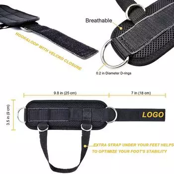 Женские и мужские регулируемые ремни для лодыжек с тросами, поддержка стопы, D-образное кольцо, спортивный ремень для лодыжки