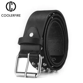 Женские и мужские ремни высокого качества, модные роскошные ремни с заклепками в стиле панк, стильный повседневный декоративный ремень с пряжкой, ремни для женщин PK017 120CM чёрный