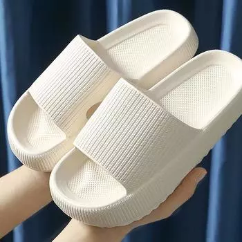 Женские и мужские тапочки, летние пляжные шлепанцы, нескользящие тапочки для ванной комнаты, сандалии на мягкой подошве, модные шлепанцы, ультралегкая женская обувь 36/37 розовый