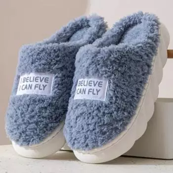 Женские и мужские тапочки на толстой подошве, домашняя обувь для женщин, зимние шлепанцы на платформе, теплые пушистые тапочки, хлопковая обувь на меху, женская обувь 36-37 зелёный