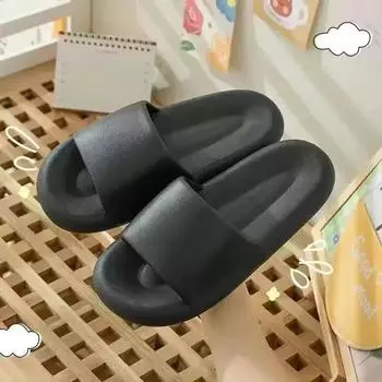 Женские и мужские тапочки с толстой подошвой для ванной, домашние тапочки, модные тапочки с мягкой подошвой для дома, женские сандалии, летние нескользящие шлепанцы 36-37 бежевый