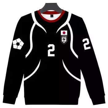 Женские и мужские толстовки с принтом BLUE LOCK, с круглым вырезом, с капюшоном, мужские дорожные свитера, мужской топ, уличная одежда XS чёрный