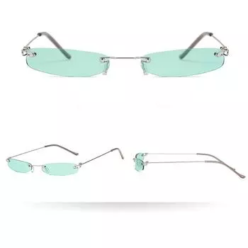 Женские и мужские винтажные прозрачные солнцезащитные очки в маленькой оправе в стиле ретро, модные очки