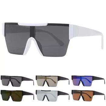 Женские и мужские винтажные ретро-очки, унисекс, солнцезащитные очки в большой оправе, очки One Size чёрный