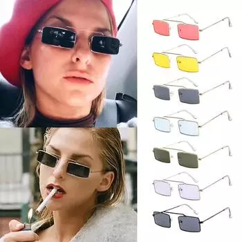 Женские и мужские винтажные ретро очки в маленькой оправе, солнцезащитные очки унисекс, очки