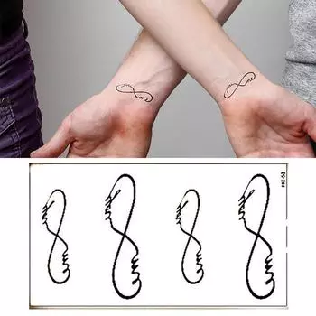 Женские и мужские водостойкие съемные временные наклейки для переноса воды, татуировки с номером, поддельные татуировки, шеи, рук, спины, ног, боди-арта