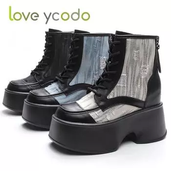 Женские и школьные сапоги Marton на платформе в стиле ретро, осенне-зимние модные ковбойские сапоги 39