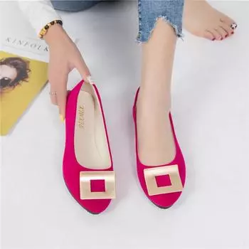 Женские и женские однотонные туфли большого размера на плоской подошве с короткими каблуками, удобные, повседневные, 23 цвета 35 белый