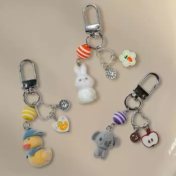 Женские и женские сумки из сплава, украшения для ключей, держатели для ключей, декоративные брелки, милые пластиковые девичьи сердечки, подарочные аксессуары