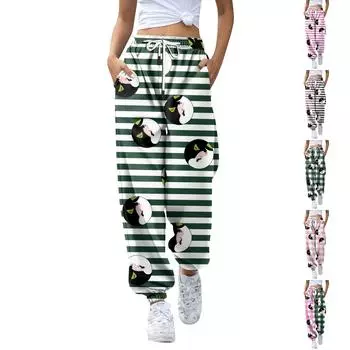 Женские и зимние повседневные домашние брюки-клеш для йоги, повседневные однотонные спортивные брюки XXL зелёный