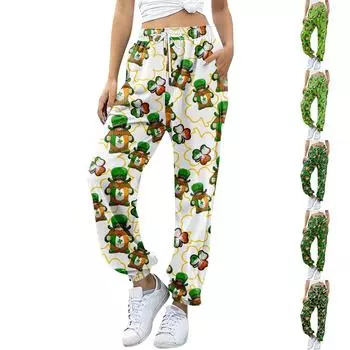 Женские и зимние повседневные домашние брюки-клеш для йоги, повседневные однотонные спортивные брюки L зелёный