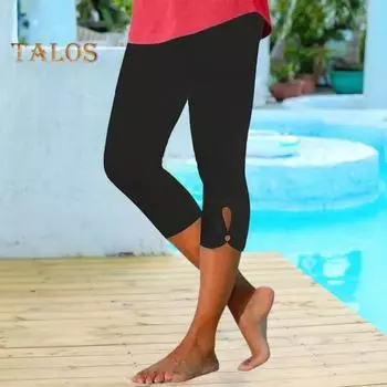 Женские капри для йоги, леггинсы-капри с высокой талией, эластичные компрессионные брюки для тренировок, бега, йоги, путешествий S белый