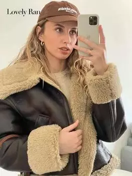 Женские кашемировые куртки-локомотивы с лацканами и длинными рукавами на молнии, толстые теплые пальто, осень-зима, винтажное женское короткое пальто, топ XS черный коричневый