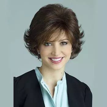 Женские каштановые короткие вьющиеся волосы 10inch