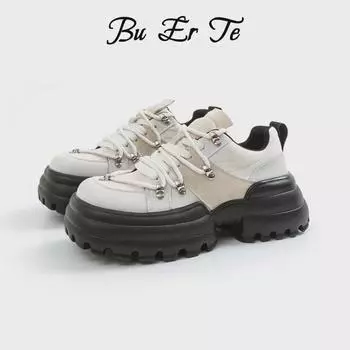 «Женские кеды с квадратным носком 2024 года — Love Design, повседневные нишевые спортивные туфли на толстой подошве для папы на весну и осень» 39