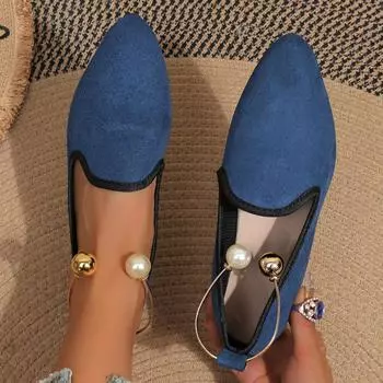 Женские классические балетки без застежек, лоферы с острым носком, женская повседневная обувь на мягкой подошве, новинка 2024 года, дышащие кроссовки на плоской подошве для женщин 35 чёрный