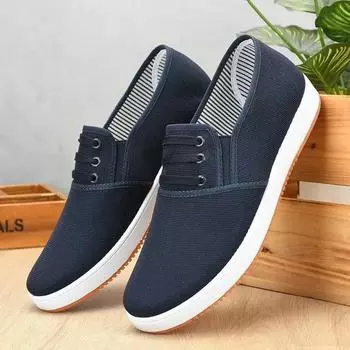 Женские классические черные парусиновые туфли с круглым носком на весну и лето, нескользящие, женские удобные мокасины Sapatos Femininas F1184 36