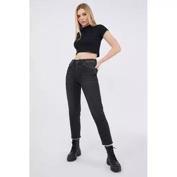 Женские Классические Джинсы Антрацит