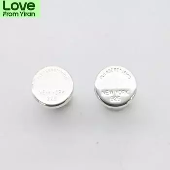 Женские классические круглые серьги из стерлингового серебра с гравировкой в виде букв, круглые женские серьги из стерлингового серебра для пары