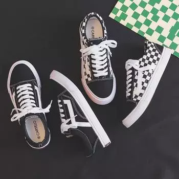 Женские классические парусиновые туфли Vans весна 2024 года: Ретро-шик, повседневный, национальный тренд. Идеально подходит для пар и студентов. Women s 39