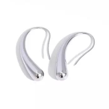 Женские классические серьги-капли - Легкие, с маленькой застежкой-крючком, Нержавеющая сталь с покрытием из 18-каратного золота, Гипоаллергенные, Золотые украшения на каждый день серебряный