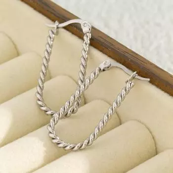 Женские классические серьги-кольца U-образной формы - Легкие минималистичные из нержавеющей стали с покрытием из 18-каратного золота, гипоаллергенные для повседневной носки серебряный