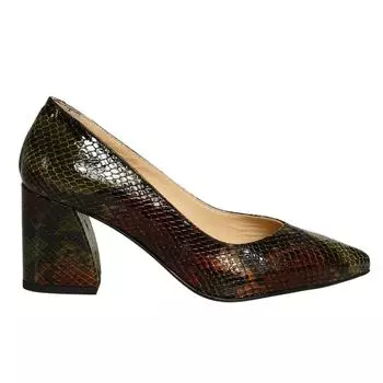 Женские классические туфли на каблуке из натуральной кожи