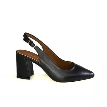 Женские классические туфли на каблуке из натуральной кожи