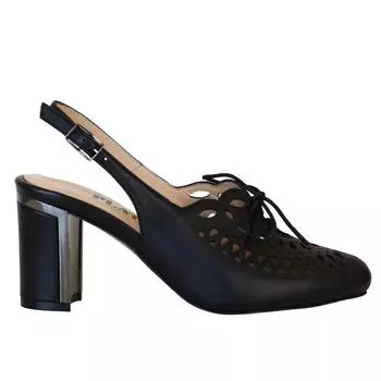 Женские классические туфли на каблуке из натуральной кожи