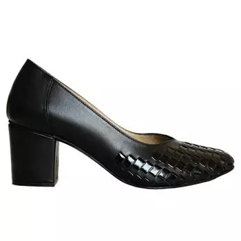 Женские классические туфли на каблуке из натуральной кожи