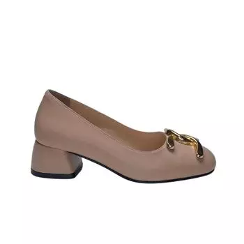 Женские классические туфли на каблуке из натуральной кожи