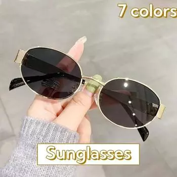 Женские классические винтажные новые овальные металлические солнцезащитные очки в стиле ретро стимпанк кошачий глаз солнцезащитные очки UV400 солнцезащитные очки для женщин