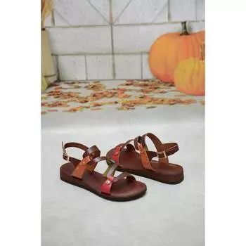 Женские кофейные разноцветные повседневные сандалии из натуральной кожи наизнанку, удобные повседневные сандалии на мягкой подошве, стильные сандалии