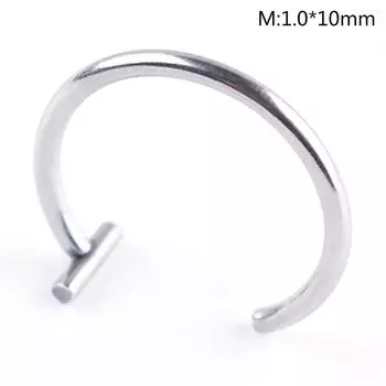 Женские кольца для губ, кольцо в носу, пирсинг, зажим для рта, кольцо, поддельный пирсинг, зажим для тела, обруч 1.0*10mm