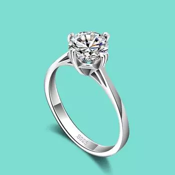 Женские кольца из 100% стерлингового серебра 925 пробы - обручальные кольца с благородным цирконом CZ - подарки на годовщину 5