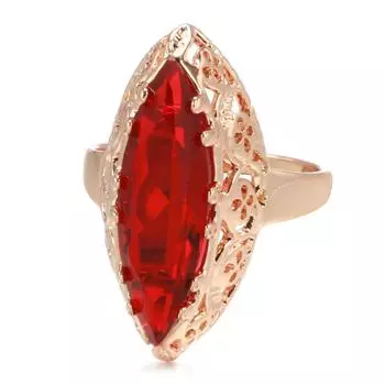 Женские кольца из красного стекла с камнем, винтажные украшения на палец 6 красный